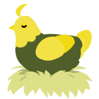 (unnamed), a olive and yellow chicken with a head pattern