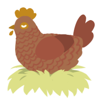 Moka à la Cannelle, a brown and russet chicken with a lace pattern