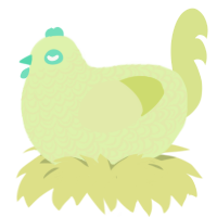 A apple and lemon chicken with a double-lace pattern