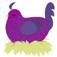 A plum and overcast chicken with a double-lace pattern