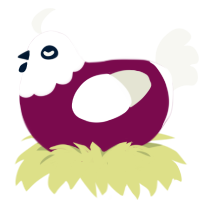 crushed dreams, a wine and white chicken with a head pattern