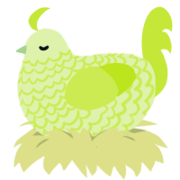 A apple and lime chicken with a lace pattern