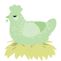 Candle Wax, a gluppy chicken with a half-lace pattern