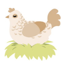 (unnamed), a cream and beige chicken with a half-lace pattern