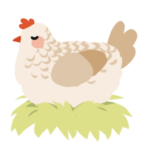 A cream and beige chicken with a half-lace pattern