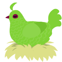 Greenlight, a grass chicken with a lace pattern