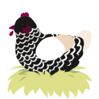 (unnamed), a sable and cream chicken with a lace pattern
