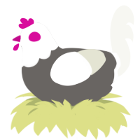 Image Consultant, a grey and white chicken with a head pattern
