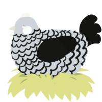 (unnamed), a mist and black chicken with a lace pattern