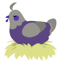 A overcast and ash chicken with a head pattern