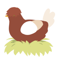 Angel Cammy, a russet and cream chicken