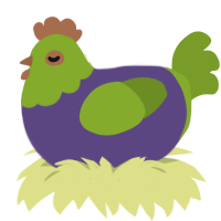 (unnamed), a overcast and chartreuse chicken with a head pattern