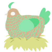 A beige and spring chicken with a lace pattern