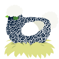Hacker, a tumblr and white chicken with a double-lace pattern
