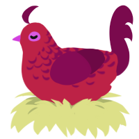 Artery, a crimson and wine chicken with a half-lace pattern