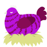 (unnamed), a amethyst and wine chicken with a bar pattern
