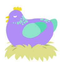 VooDoo Baja Blast, a lilac and mint chicken with a neck-speckle pattern