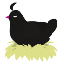 A sable chicken