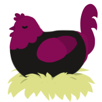 Wine Boi, a sable and wine chicken with a head pattern