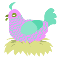 Strawberry Foam, a lavender and mint chicken with a lace pattern