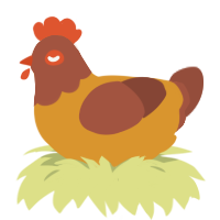 Honey Mustard, a orange and russet chicken with a head pattern