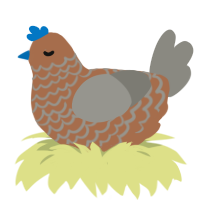 Dispatch, a brown and ash chicken with a lace pattern