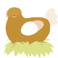 Tuber, a gold and cream chicken