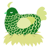 A leaf and lemon chicken with a lace pattern