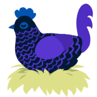 Grapes, a tumblr and indigo chicken with a lace pattern