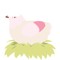 A cream and rose chicken with a head pattern