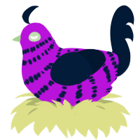 (unnamed), a amethyst and tumblr chicken with a bar pattern