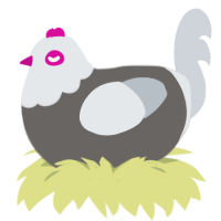 skyrim mod, a grey and mist chicken with a head pattern