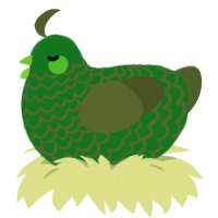 A leaf and olive chicken with a lace pattern