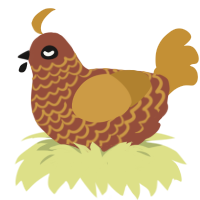 potatow, a russet and gold chicken with a lace pattern
