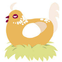 Buttermilk, a honey and cream chicken with a neck-speckle pattern