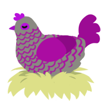 (unnamed), a ash and plum chicken with a lace pattern