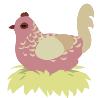 (unnamed), a amethyst and ash chicken with a half-lace pattern