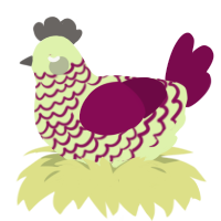 (unnamed), a apple and wine chicken with a lace pattern