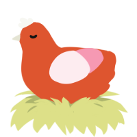 kidney, a vermilion and rose chicken