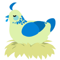 A apple and sapphire chicken with a neck-speckle pattern
