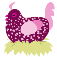 Pomegranate, a wine and pink chicken with a speckle pattern