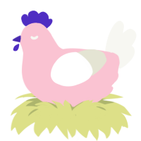 Cherry Leaves, a rose and white chicken