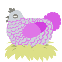 Whipped Cream, a mist and orchid chicken with a lace pattern