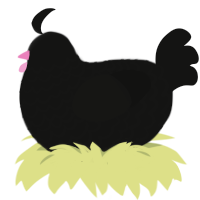 FOR GOTHAM, a black chicken with a lace pattern
