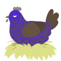 (unnamed), a indigo and bark chicken with a double-lace pattern