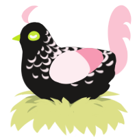 (unnamed), a sable and rose chicken with a half-lace pattern