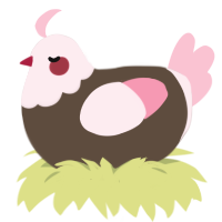 A bark and rose chicken with a head pattern