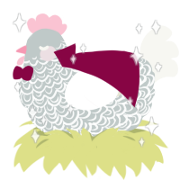 A silver and white chicken with a double-lace pattern
