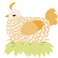 honey, a cream and honey chicken with a lace pattern