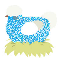 Springs last snow, a sky and white chicken with a double-lace pattern